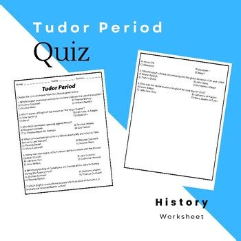 tudor period quizzes answers